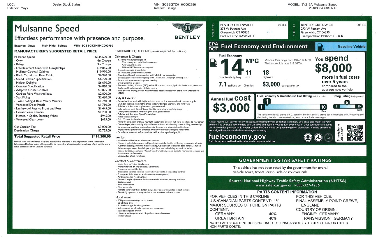 New 2017 Bentley Mulsanne Speed | Greenwich, CT - 1301 x 841 jpeg 316kB