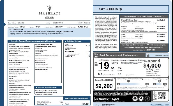 New 2017 Maserati Ghibli S Q4 for sale Sold at Alfa Romeo of Greenwich in Greenwich CT 06830 26