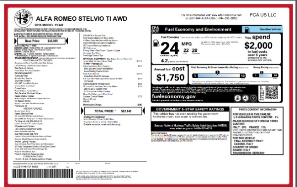 New 2018 Alfa Romeo Stelvio Ti Q4 for sale Sold at Alfa Romeo of Greenwich in Greenwich CT 06830 26