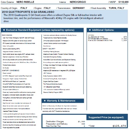 New 2018 Maserati Quattroporte S Q4 GranLusso for sale Sold at Alfa Romeo of Greenwich in Greenwich CT 06830 28