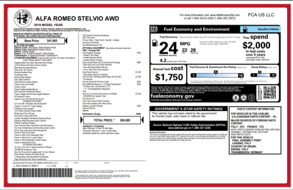 New 2018 Alfa Romeo Stelvio Q4 for sale Sold at Alfa Romeo of Greenwich in Greenwich CT 06830 26