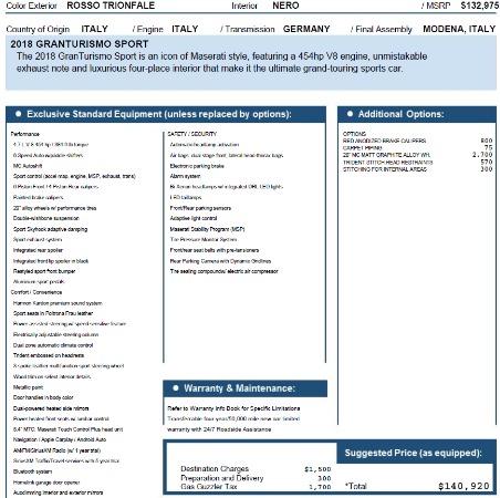 Used 2018 Maserati GranTurismo Sport for sale Sold at Alfa Romeo of Greenwich in Greenwich CT 06830 23