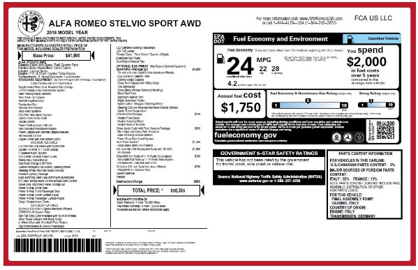 New 2018 Alfa Romeo Stelvio Sport Q4 for sale Sold at Alfa Romeo of Greenwich in Greenwich CT 06830 21
