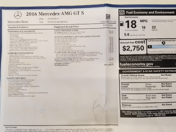 Used 2016 Mercedes-Benz AMG GT S for sale Sold at Alfa Romeo of Greenwich in Greenwich CT 06830 25