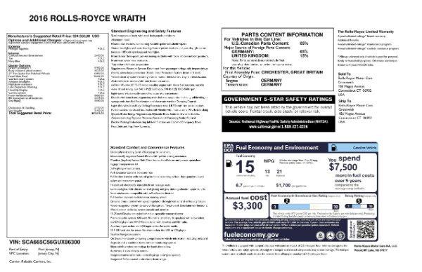 Used 2016 Rolls-Royce Wraith for sale Sold at Alfa Romeo of Greenwich in Greenwich CT 06830 24