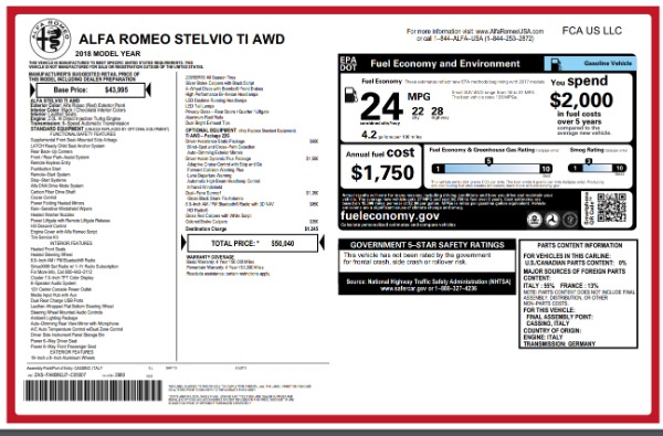 New 2018 Alfa Romeo Stelvio Ti Q4 for sale Sold at Alfa Romeo of Greenwich in Greenwich CT 06830 26