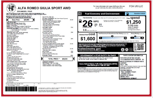 New 2018 Alfa Romeo Giulia Sport Q4 for sale Sold at Alfa Romeo of Greenwich in Greenwich CT 06830 20