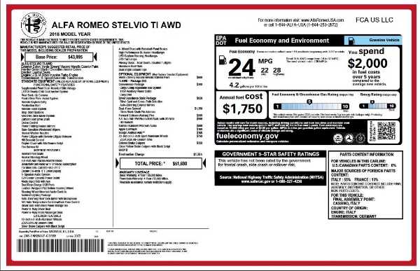 New 2018 Alfa Romeo Stelvio Ti Q4 for sale Sold at Alfa Romeo of Greenwich in Greenwich CT 06830 2