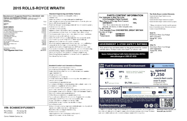 Used 2015 Rolls-Royce Wraith for sale Sold at Alfa Romeo of Greenwich in Greenwich CT 06830 24