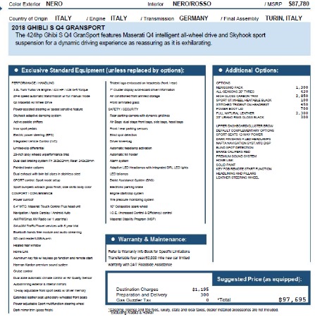 New 2018 Maserati Ghibli SQ4 GranSport Nerissimo for sale Sold at Alfa Romeo of Greenwich in Greenwich CT 06830 24