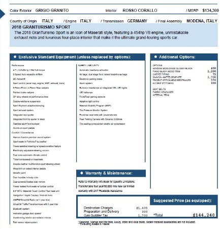 New 2018 Maserati GranTurismo Sport for sale Sold at Alfa Romeo of Greenwich in Greenwich CT 06830 13