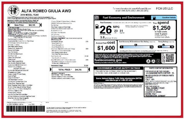 New 2018 Alfa Romeo Giulia Q4 for sale Sold at Alfa Romeo of Greenwich in Greenwich CT 06830 25