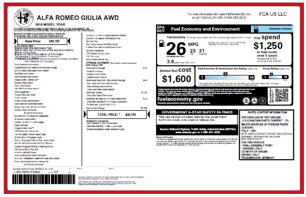 New 2018 Alfa Romeo Giulia Q4 for sale Sold at Alfa Romeo of Greenwich in Greenwich CT 06830 22