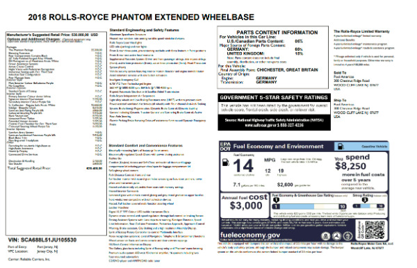 New 2018 Rolls-Royce Phantom EWB for sale Sold at Alfa Romeo of Greenwich in Greenwich CT 06830 7