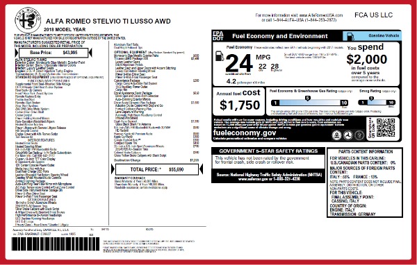 New 2018 Alfa Romeo Stelvio Ti Lusso Q4 for sale Sold at Alfa Romeo of Greenwich in Greenwich CT 06830 26