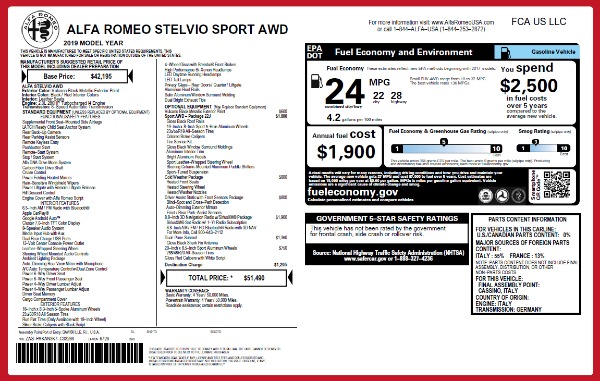 New 2019 Alfa Romeo Stelvio Sport Q4 for sale Sold at Alfa Romeo of Greenwich in Greenwich CT 06830 26