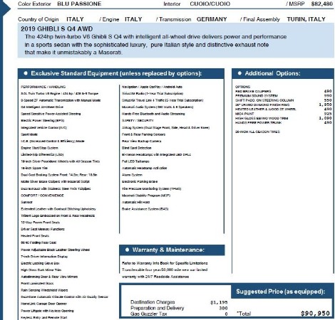 Used 2019 Maserati Ghibli S Q4 for sale Sold at Alfa Romeo of Greenwich in Greenwich CT 06830 24