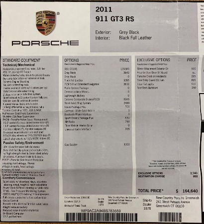 Used 2011 Porsche 911 GT3 RS for sale Sold at Alfa Romeo of Greenwich in Greenwich CT 06830 22