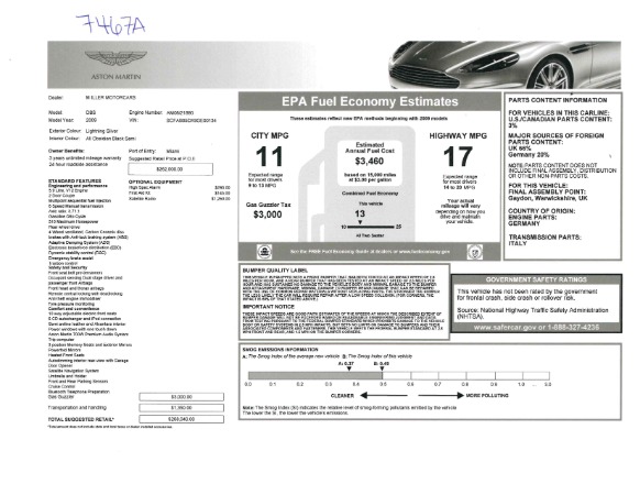 Used 2009 Aston Martin DBS Coupe for sale Sold at Alfa Romeo of Greenwich in Greenwich CT 06830 26