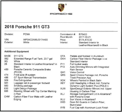 Used 2018 Porsche 911 GT3 for sale Sold at Alfa Romeo of Greenwich in Greenwich CT 06830 20