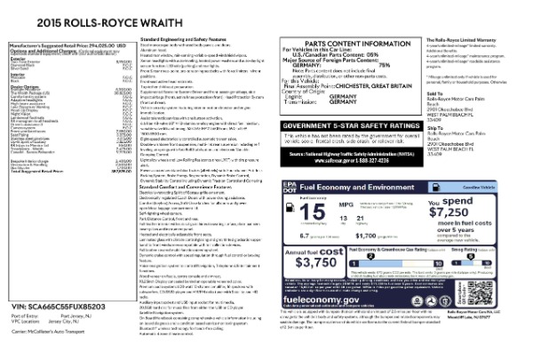 Used 2015 Rolls-Royce Wraith for sale Sold at Alfa Romeo of Greenwich in Greenwich CT 06830 28