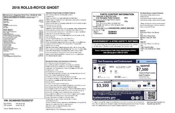 Used 2016 Rolls-Royce Ghost for sale Sold at Alfa Romeo of Greenwich in Greenwich CT 06830 28