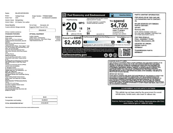 New 2020 Aston Martin Vantage Coupe for sale Sold at Alfa Romeo of Greenwich in Greenwich CT 06830 20