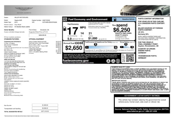 Used 2019 Aston Martin Rapide V12 AMR for sale Sold at Alfa Romeo of Greenwich in Greenwich CT 06830 28