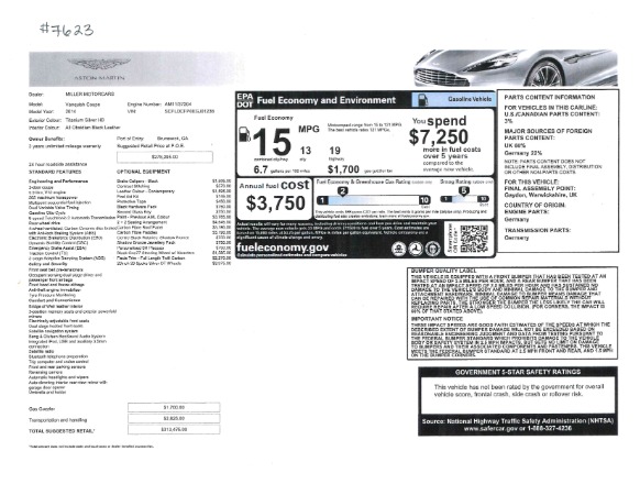 Used 2014 Aston Martin Vanquish Coupe for sale Sold at Alfa Romeo of Greenwich in Greenwich CT 06830 20