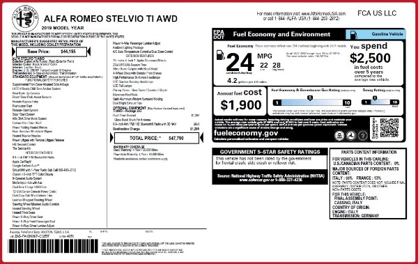 New 2019 Alfa Romeo Stelvio Ti Q4 for sale Sold at Alfa Romeo of Greenwich in Greenwich CT 06830 2