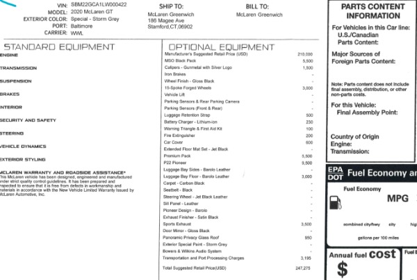 New 2020 McLaren GT Pioneer for sale Sold at Alfa Romeo of Greenwich in Greenwich CT 06830 22