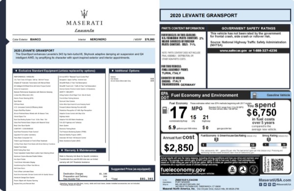 Used 2020 Maserati Levante Q4 GranSport for sale $64,900 at Alfa Romeo of Greenwich in Greenwich CT 06830 23