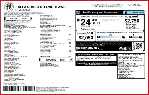 New 2020 Alfa Romeo Stelvio Ti Q4 for sale Sold at Alfa Romeo of Greenwich in Greenwich CT 06830 2