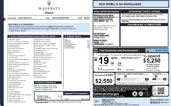 New 2020 Maserati Ghibli S Q4 GranLusso for sale Sold at Alfa Romeo of Greenwich in Greenwich CT 06830 6