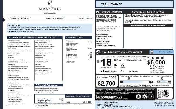 New 2021 Maserati Levante Q4 for sale Sold at Alfa Romeo of Greenwich in Greenwich CT 06830 22