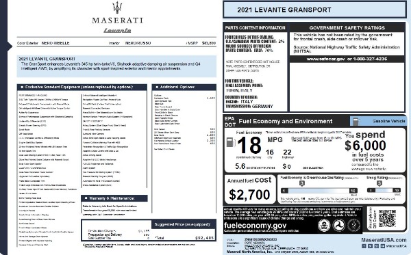 New 2021 Maserati Levante Q4 GranSport for sale Sold at Alfa Romeo of Greenwich in Greenwich CT 06830 26