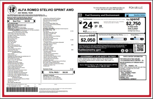 New 2021 Alfa Romeo Stelvio Q4 for sale Sold at Alfa Romeo of Greenwich in Greenwich CT 06830 28