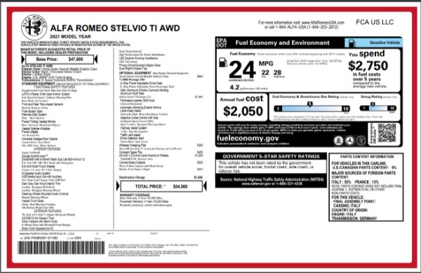 New 2021 Alfa Romeo Stelvio Ti Q4 for sale Sold at Alfa Romeo of Greenwich in Greenwich CT 06830 28