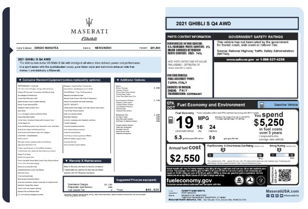Used 2021 Maserati Ghibli S Q4 for sale Sold at Alfa Romeo of Greenwich in Greenwich CT 06830 25