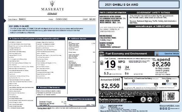 New 2021 Maserati Ghibli S Q4 for sale Sold at Alfa Romeo of Greenwich in Greenwich CT 06830 26