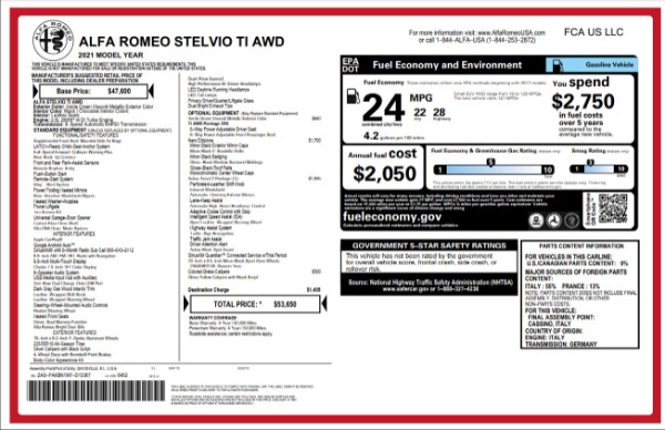 New 2021 Alfa Romeo Stelvio Ti for sale Sold at Alfa Romeo of Greenwich in Greenwich CT 06830 27