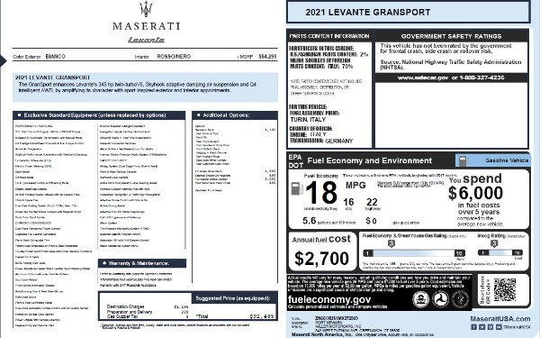 New 2021 Maserati Levante Q4 GranSport for sale Sold at Alfa Romeo of Greenwich in Greenwich CT 06830 26