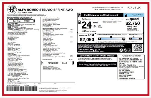 Used 2021 Alfa Romeo Stelvio Q4 for sale Sold at Alfa Romeo of Greenwich in Greenwich CT 06830 22