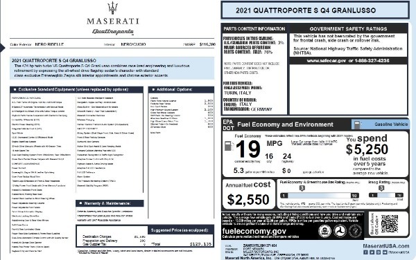 New 2021 Maserati Quattroporte S Q4 GranLusso for sale Sold at Alfa Romeo of Greenwich in Greenwich CT 06830 27