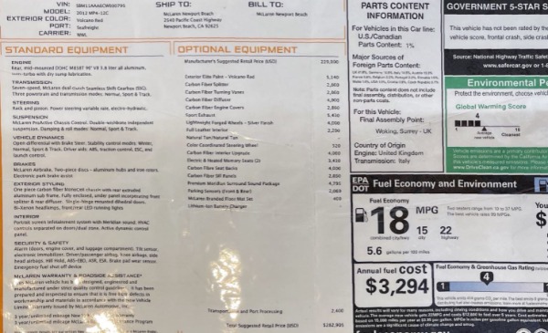 Used 2012 McLaren MP4-12C for sale Call for price at Alfa Romeo of Greenwich in Greenwich CT 06830 28