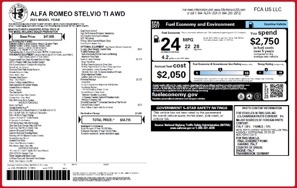 New 2021 Alfa Romeo Stelvio Ti Lusso Q4 for sale Sold at Alfa Romeo of Greenwich in Greenwich CT 06830 23