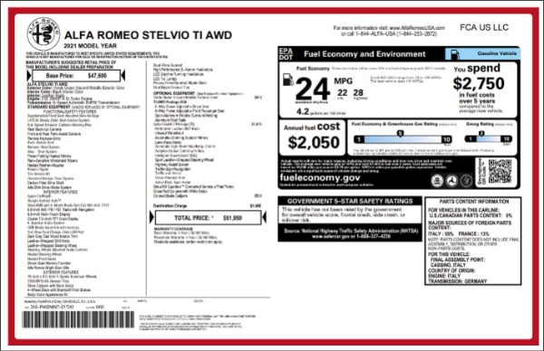 New 2021 Alfa Romeo Stelvio Ti Q4 for sale $48,900 at Alfa Romeo of Greenwich in Greenwich CT 06830 20