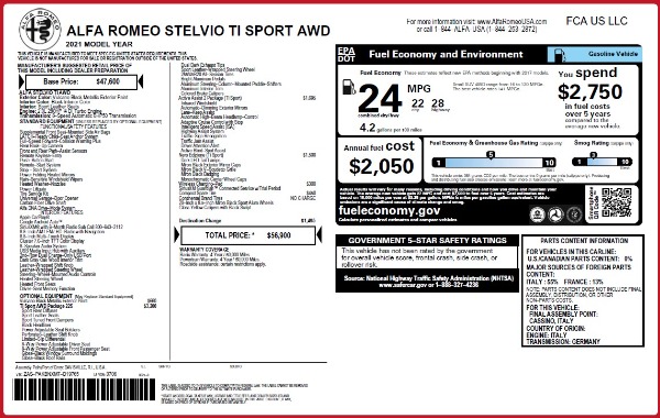 New 2021 Alfa Romeo Stelvio Ti Sport Q4 for sale Sold at Alfa Romeo of Greenwich in Greenwich CT 06830 23