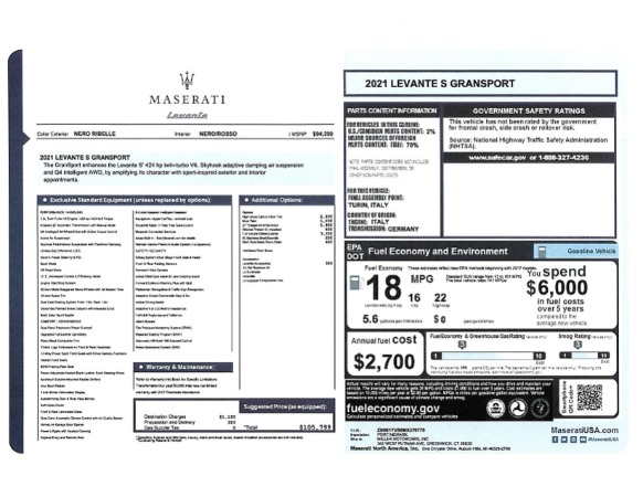 New 2021 Maserati Levante S GranSport for sale Sold at Alfa Romeo of Greenwich in Greenwich CT 06830 24