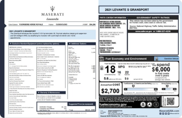 New 2021 Maserati Levante S GranSport for sale Sold at Alfa Romeo of Greenwich in Greenwich CT 06830 26